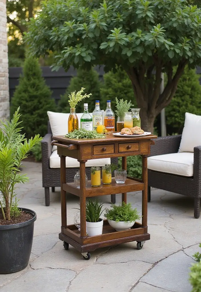 25 Backyard Patio Ideas Perfect for Relaxing Evenings 19 25 Backyard Patio Ideas Perfect for Relaxing Evenings 19. Eco Friendly Bar Cart