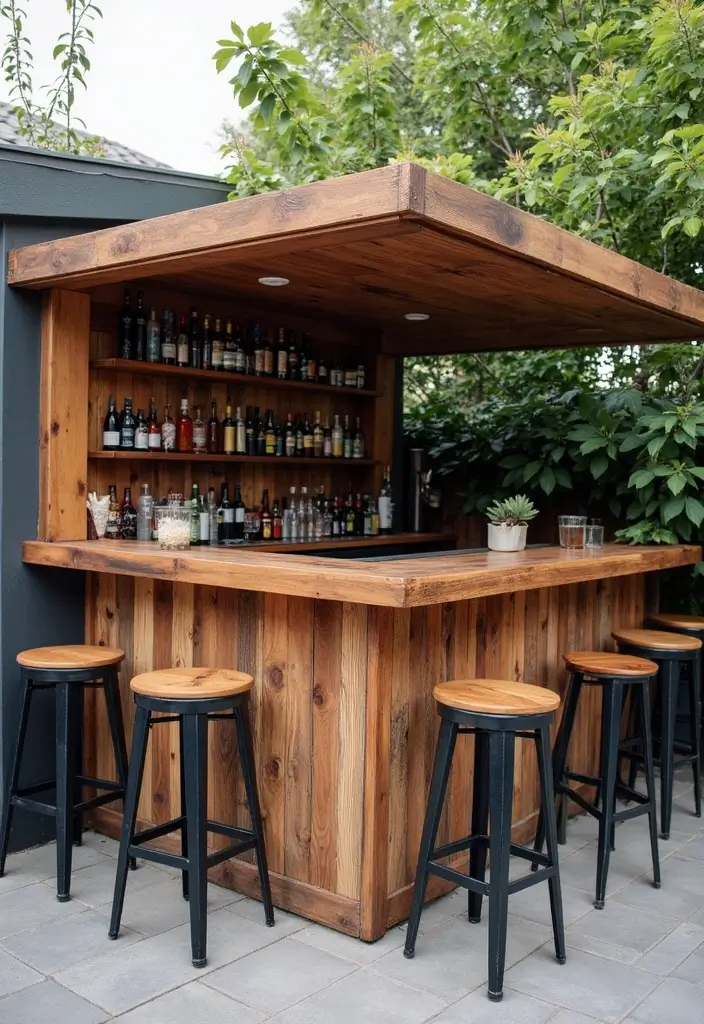 25 Big Patio Ideas Perfect for Hosting and Gatherings 25 25 Big Patio Ideas Perfect for Hosting and Gatherings 25. Rustic Outdoor Bar