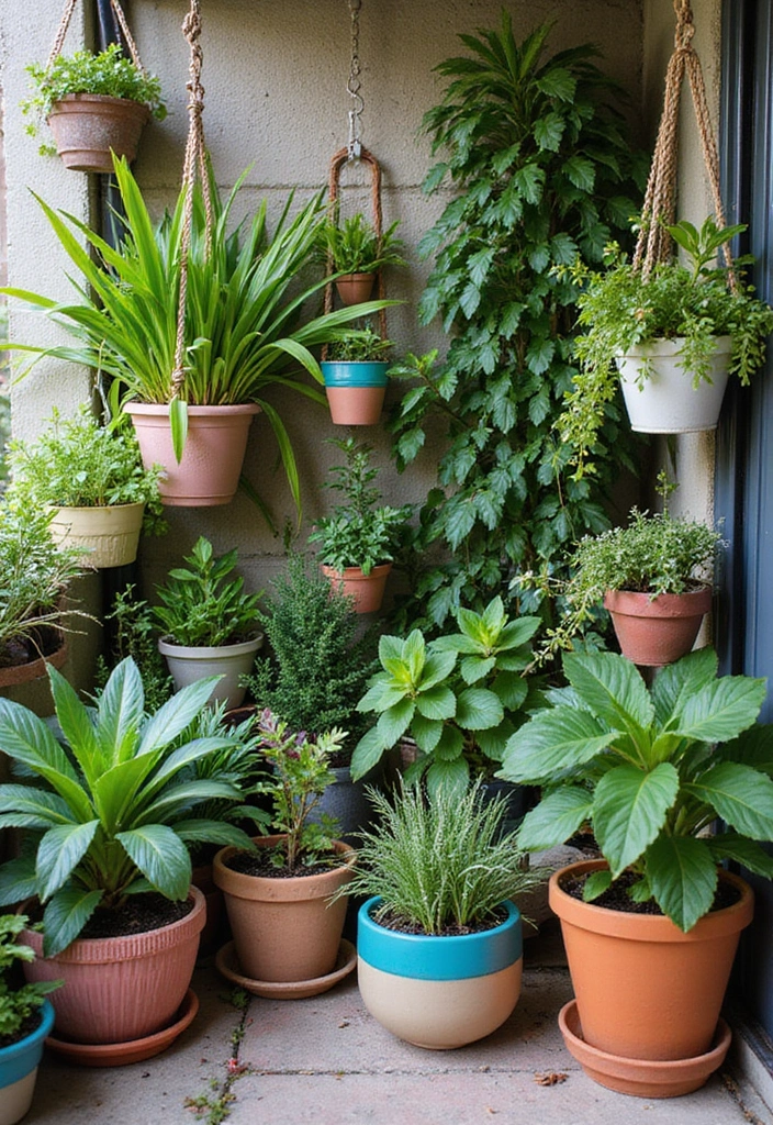 25 Boho Patio Decor Ideas Full of Color and Charm 2. Vibrant Plant Life