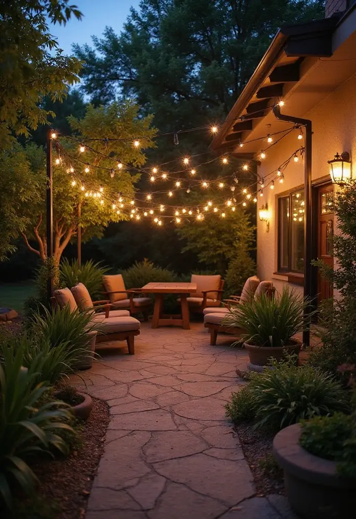 25 DIY Patio Ideas That Look Expensive But Aren’t 2 25 DIY Patio Ideas That Look Expensive But Arent 2. DIY String Lights