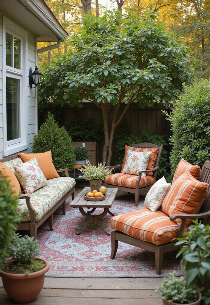25 Decorar Patio Pequeo Ideas That Maximize Tiny Spaces 11. Seasonal Decor Swaps