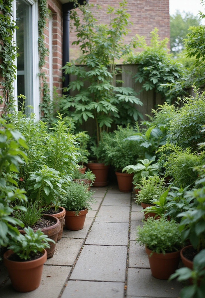 25 Decorar Patio Pequeo Ideas That Maximize Tiny Spaces 18. Potted Herb Garden