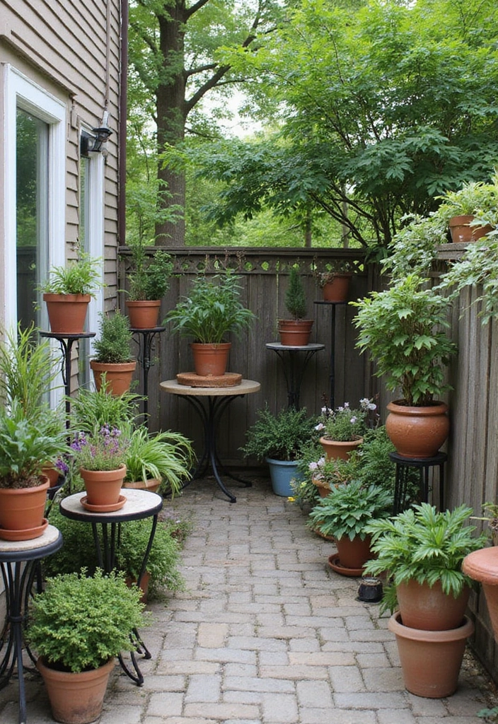 25 Decorar Patio Pequeo Ideas That Maximize Tiny Spaces 19. Decorative Plant Stands