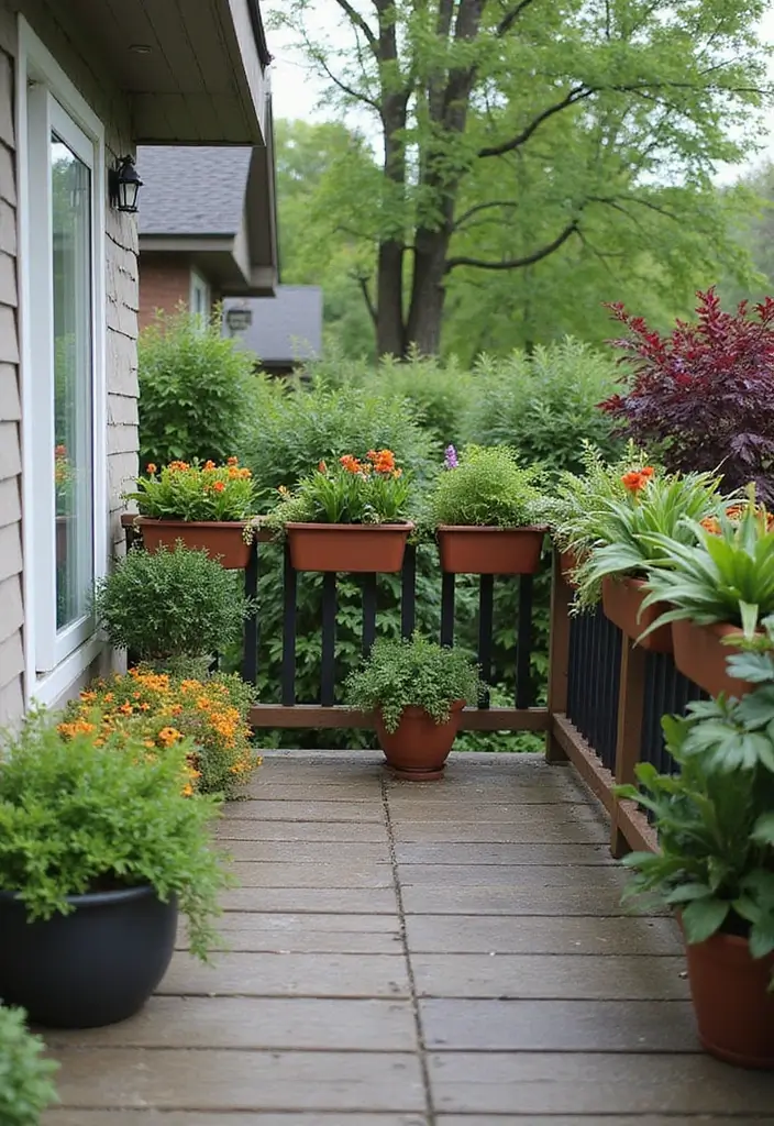 25 Decorar Patio Pequeo Ideas That Maximize Tiny Spaces 24. Vertical Rail Planters