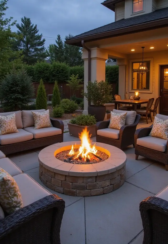 25 Decorar Patio Pequeo Ideas That Maximize Tiny Spaces 9. Small Fire Pits for Ambiance