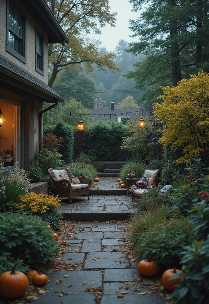 25 Halloween Patio Decor Ideas That Look Spooky and Fun 17. Hiding Monsters