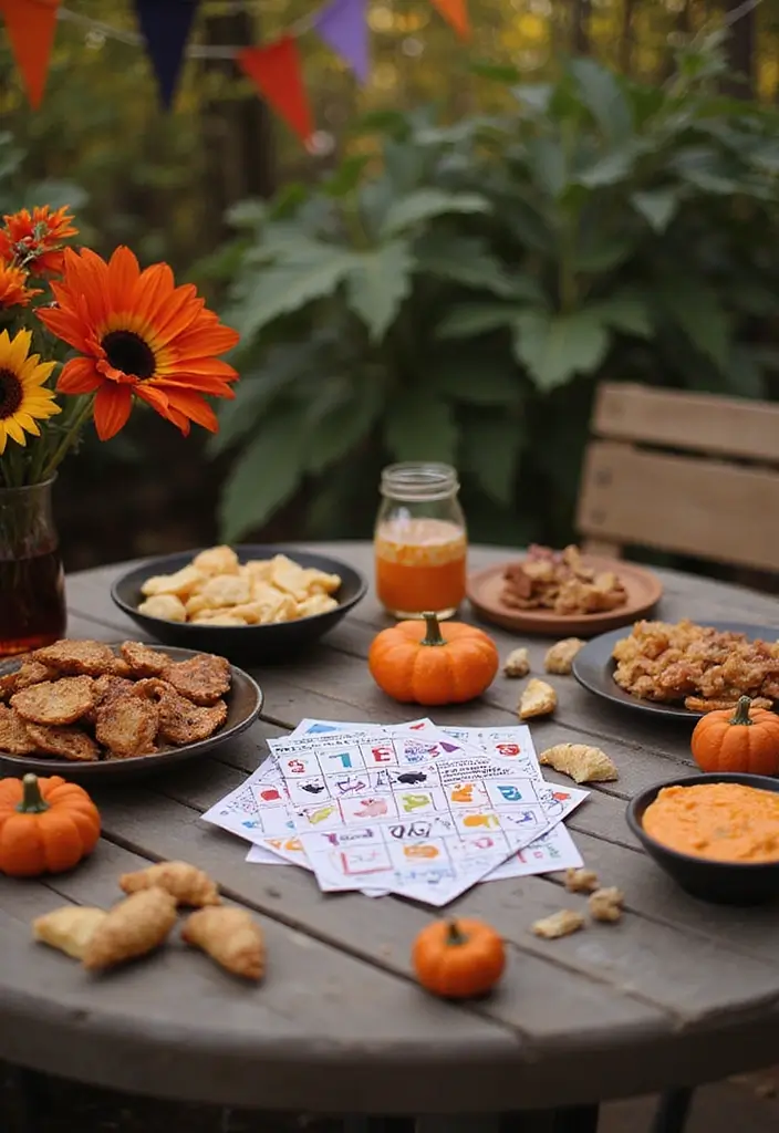 25 Halloween Patio Decor Ideas That Look Spooky and Fun 20. Outdoor Halloween Bingo