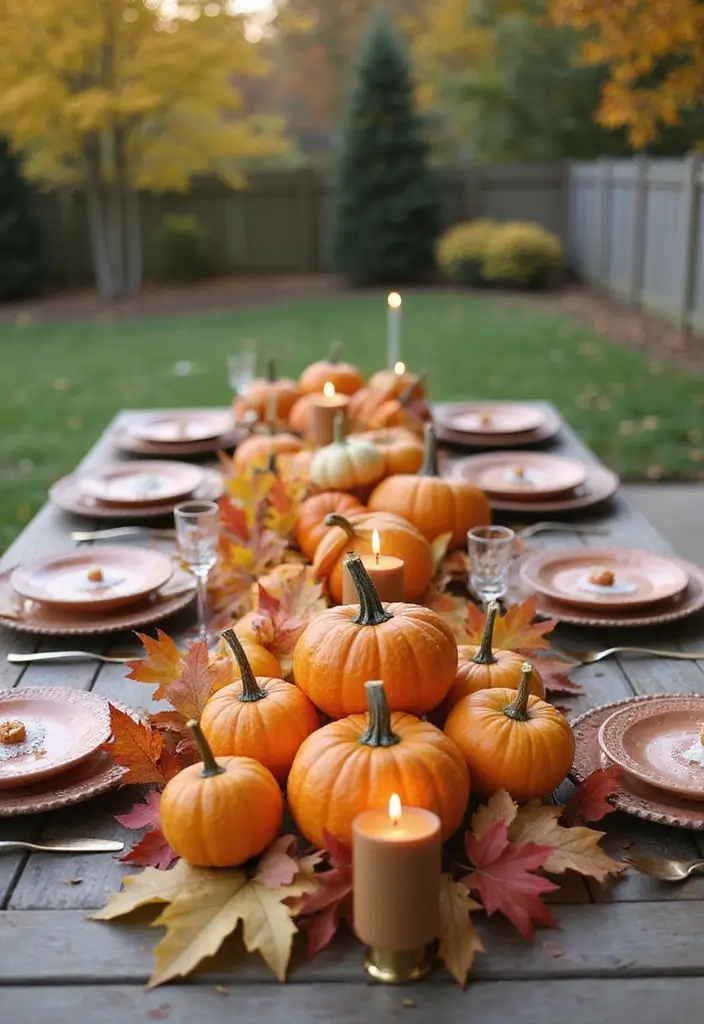 25 Halloween Patio Decor Ideas That Look Spooky and Fun 8. Fall Themed Table Centerpiece