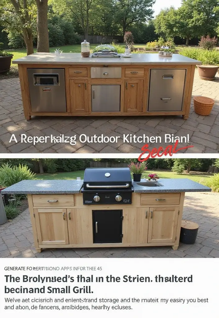 25 Outdoor Patio Kitchen Designs Made for Entertaining 19. Compact Island Design