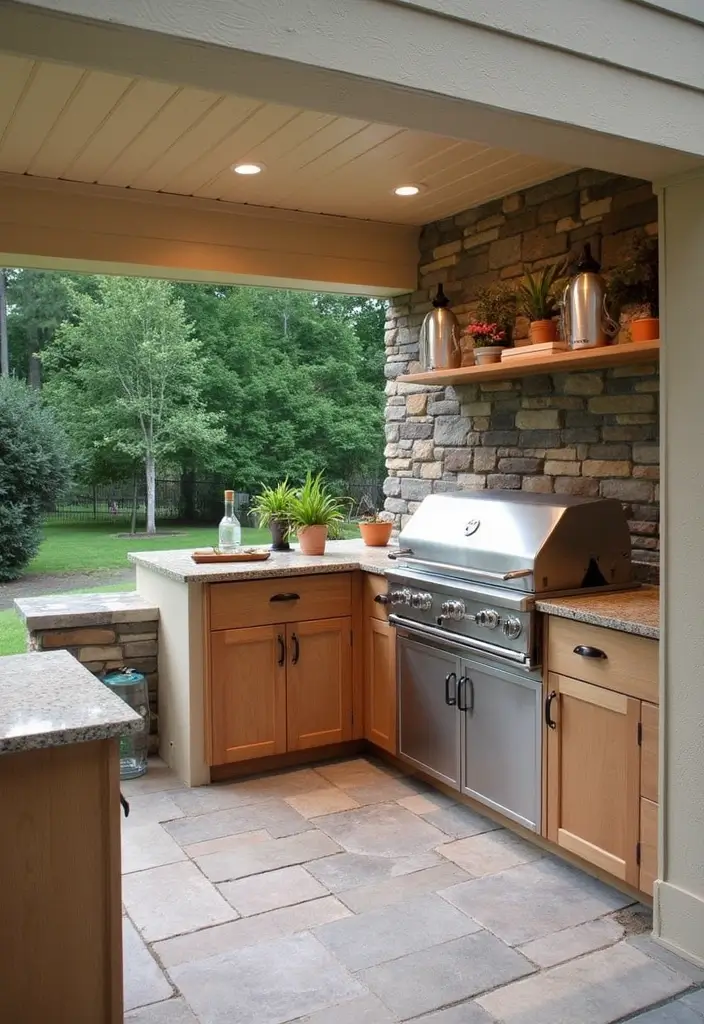 25 Outdoor Patio Kitchen Designs Made for Entertaining 20. Outdoor Storage Solutions