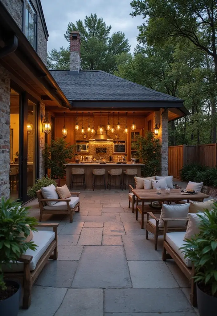 25 Outdoor Patio Kitchen Designs Made for Entertaining 21. Outdoor Dining Lounge