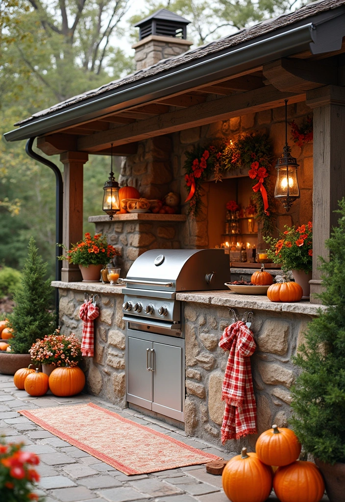 25 Outdoor Patio Kitchen Designs Made for Entertaining 25. Seasonal Decor Themes