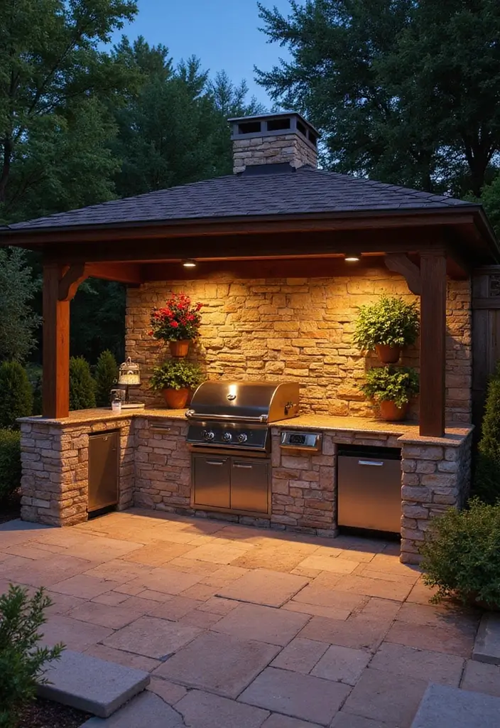 25 Outdoor Patio Kitchen Designs Made for Entertaining 4. Chic Barbecue Stations