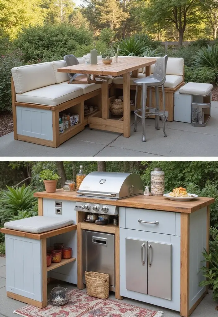 25 Outdoor Patio Kitchen Designs Made for Entertaining 9. Multi functional Spaces