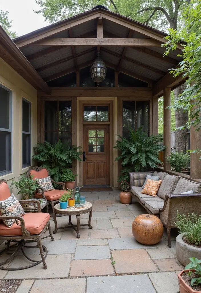 25 Patio Roof Designs That Add Style and Comfort 10. Vintage Steel Structures