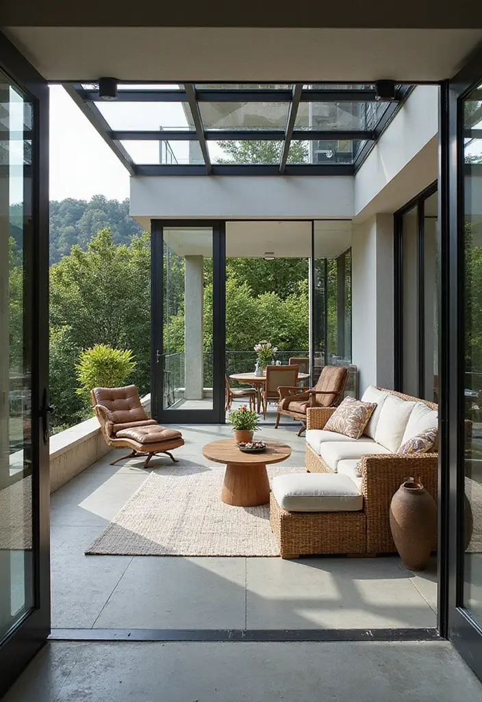 25 Patio Roof Designs That Add Style and Comfort 19. Retractable Glass Roofs for Year Round Use