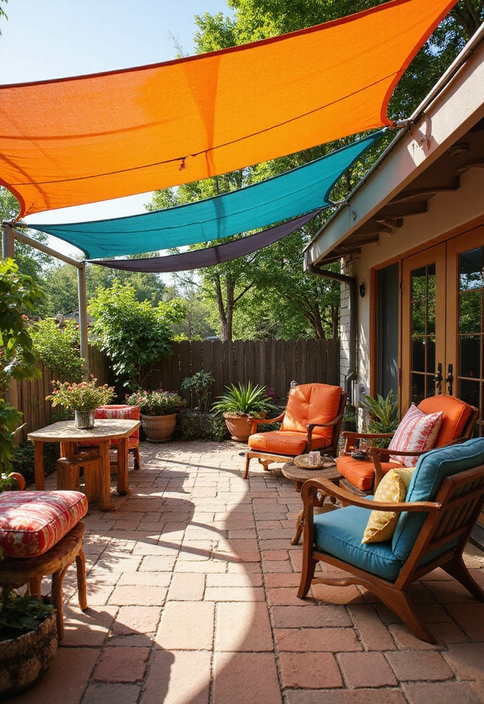25 Patio Roof Designs That Add Style and Comfort 22. Fabric Canopies for Easy Setup