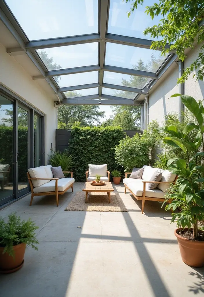25 Patio Roof Designs That Add Style and Comfort 9. Clear Polycarbonate Roofs