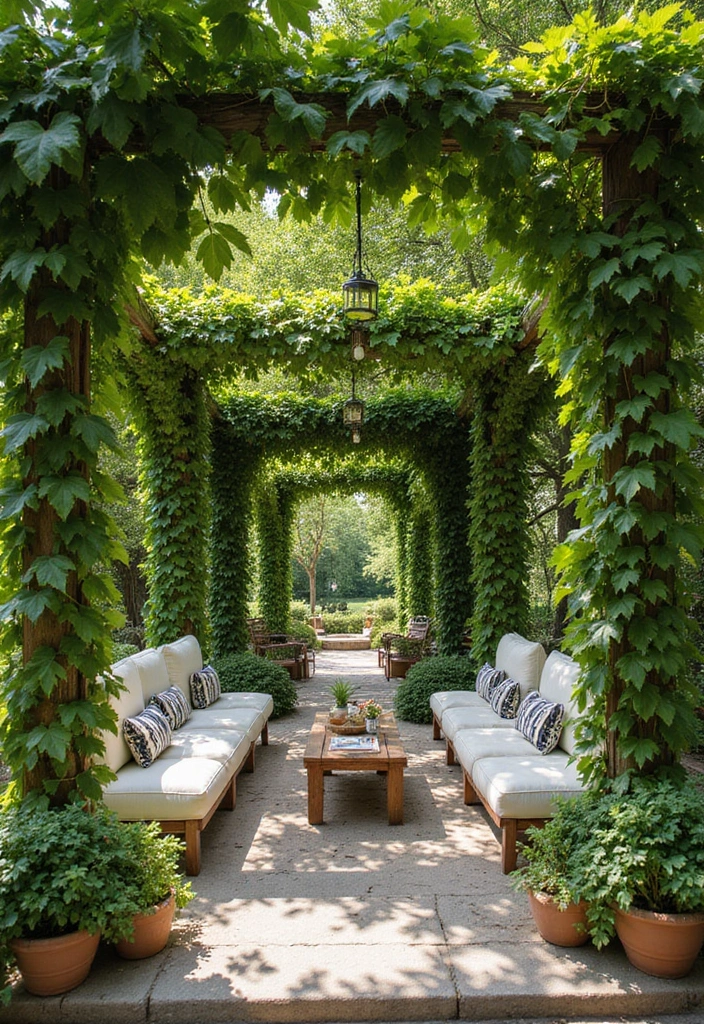 25 Patio Shade Ideas That Keep It Cool All Summer 1. Lush Greenery Canopy