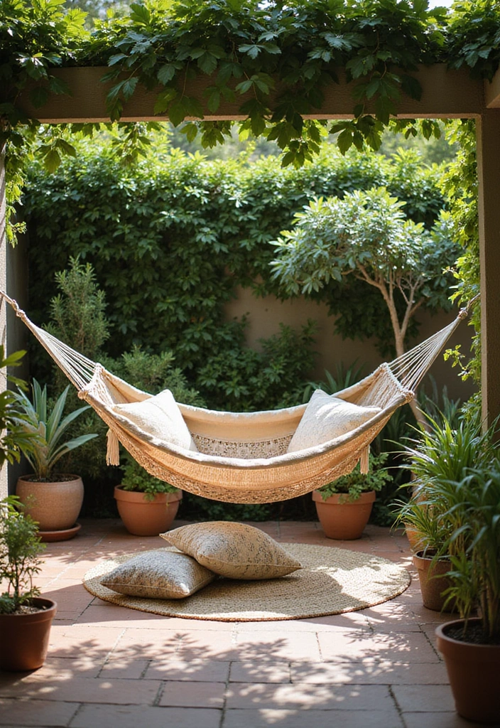 25 Patio Shade Ideas That Keep It Cool All Summer 10. Hanging Shade Hammocks