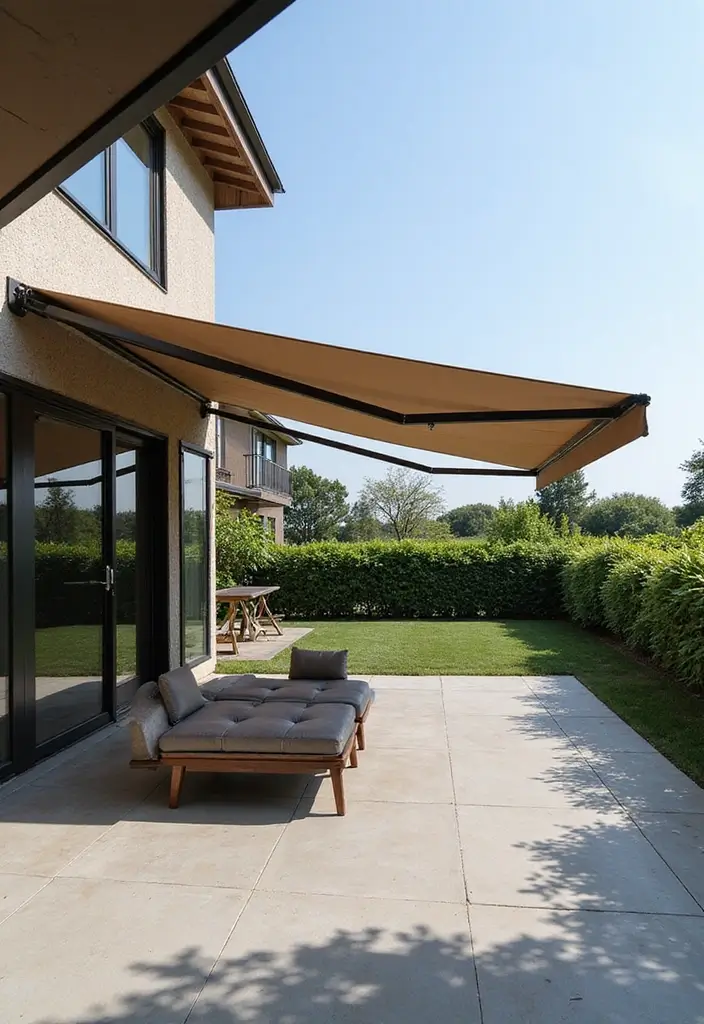 25 Patio Shade Ideas That Keep It Cool All Summer 11. Retractable Awnings