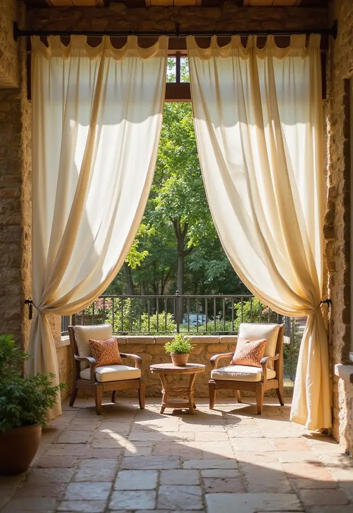 25 Patio Shade Ideas That Keep It Cool All Summer 13. Outdoor Curtains