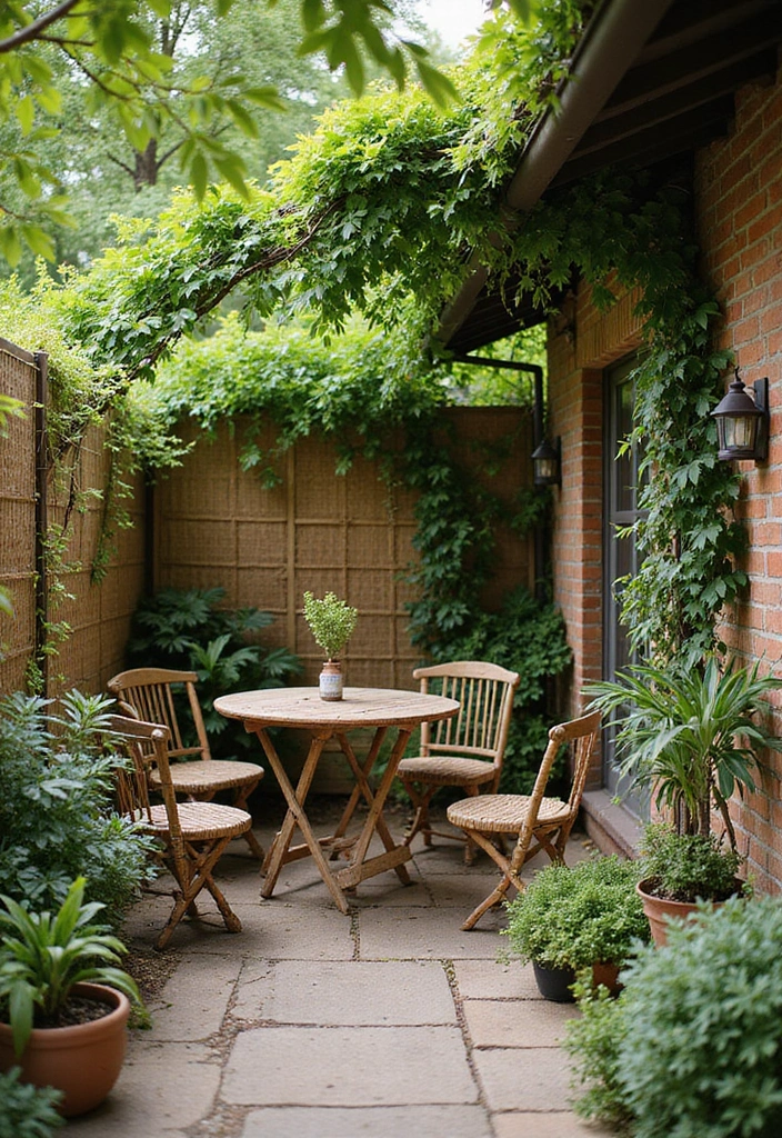 25 Patio Shade Ideas That Keep It Cool All Summer 15. Natural Reed Fencing