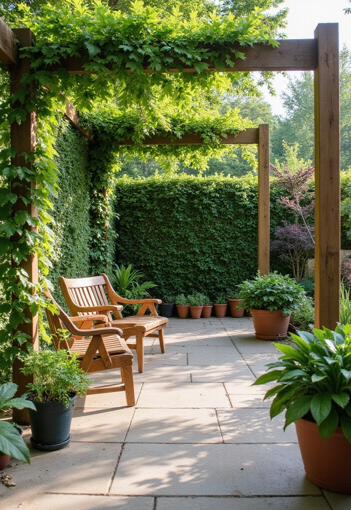 25 Patio Shade Ideas That Keep It Cool All Summer 21. Vertical Garden Trellis