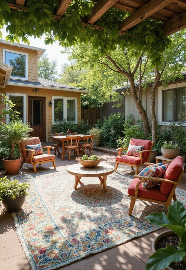 25 Patio Shade Ideas That Keep It Cool All Summer 25. Eco Friendly Outdoor Rugs