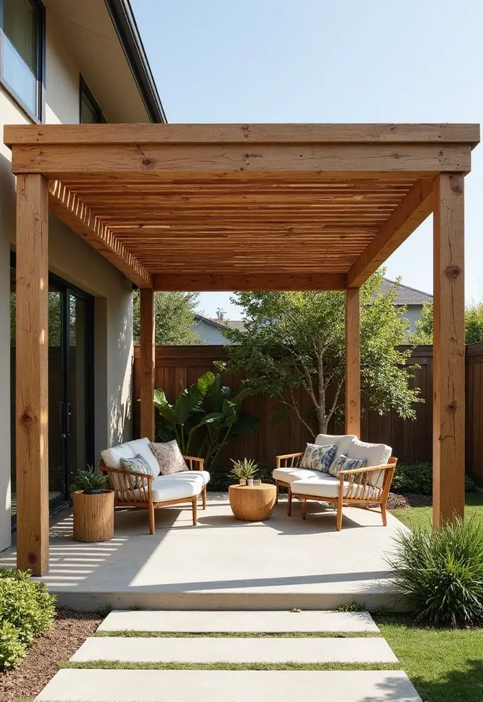 25 Patio Shade Ideas That Keep It Cool All Summer 8. Sustainable Wood Shade Structure