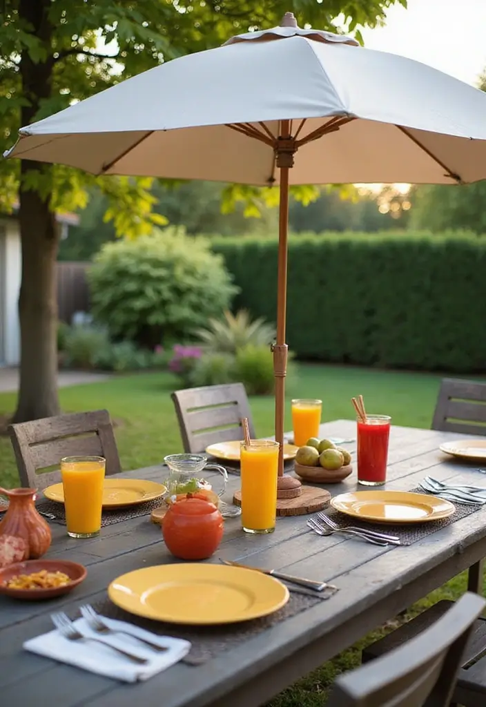 25 Townhome Patio Designs That Feel Cozy and Stylish 13. Outdoor Dining Delight