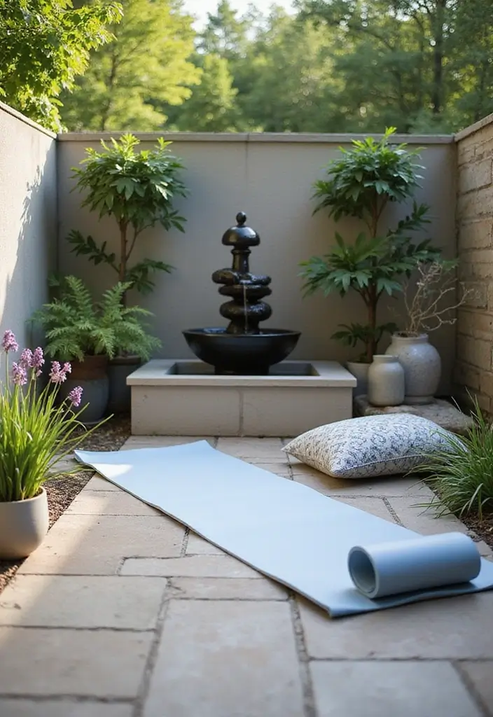 25 Townhome Patio Designs That Feel Cozy and Stylish 14. Wellness Retreat