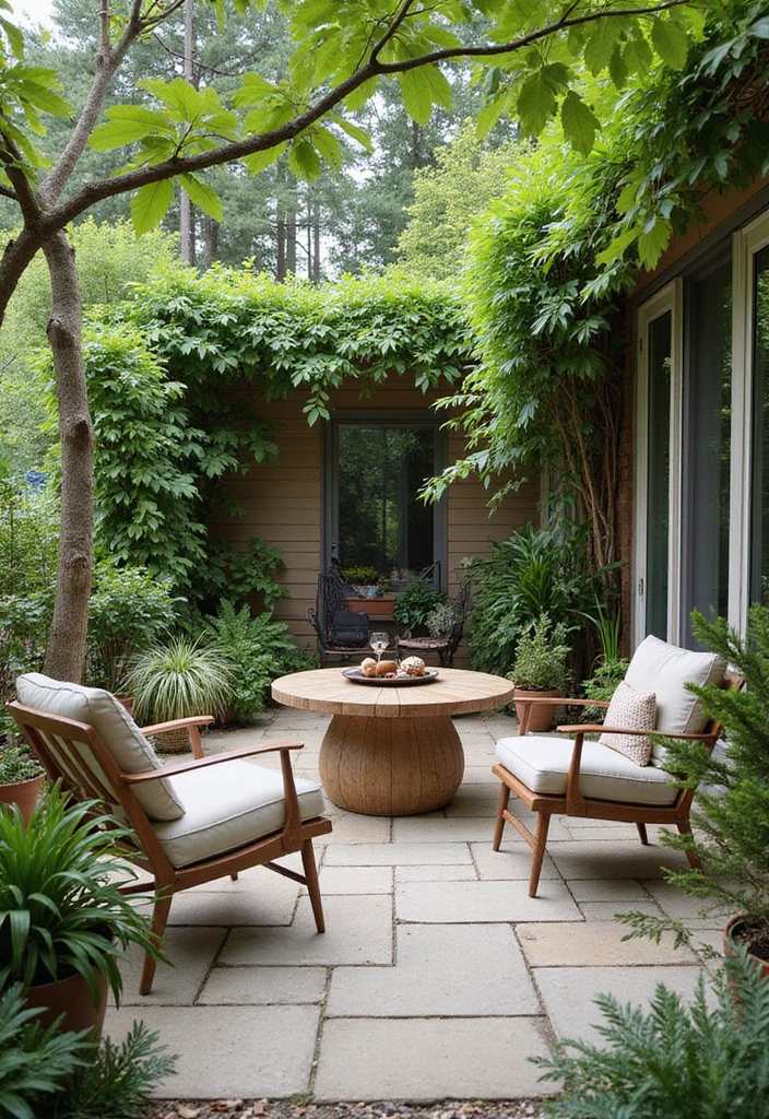 25 Townhome Patio Designs That Feel Cozy and Stylish 16. Eco Friendly Oasis