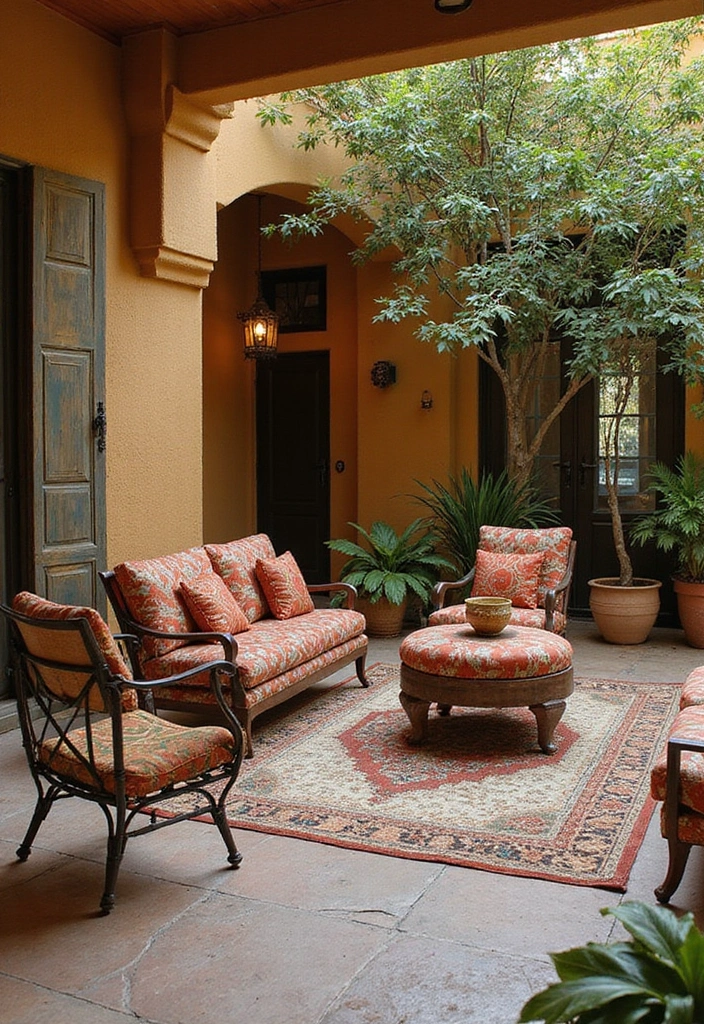 25 Townhome Patio Designs That Feel Cozy and Stylish 19. Cultural Inspirations