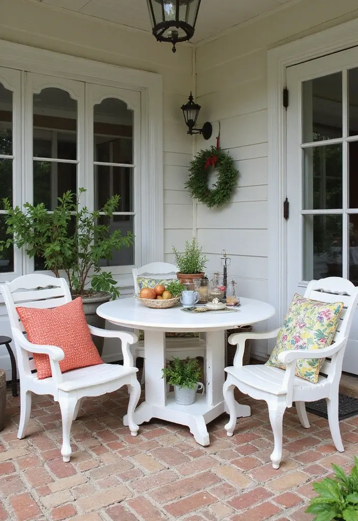 25 Townhome Patio Designs That Feel Cozy and Stylish 6. Farmhouse Feel