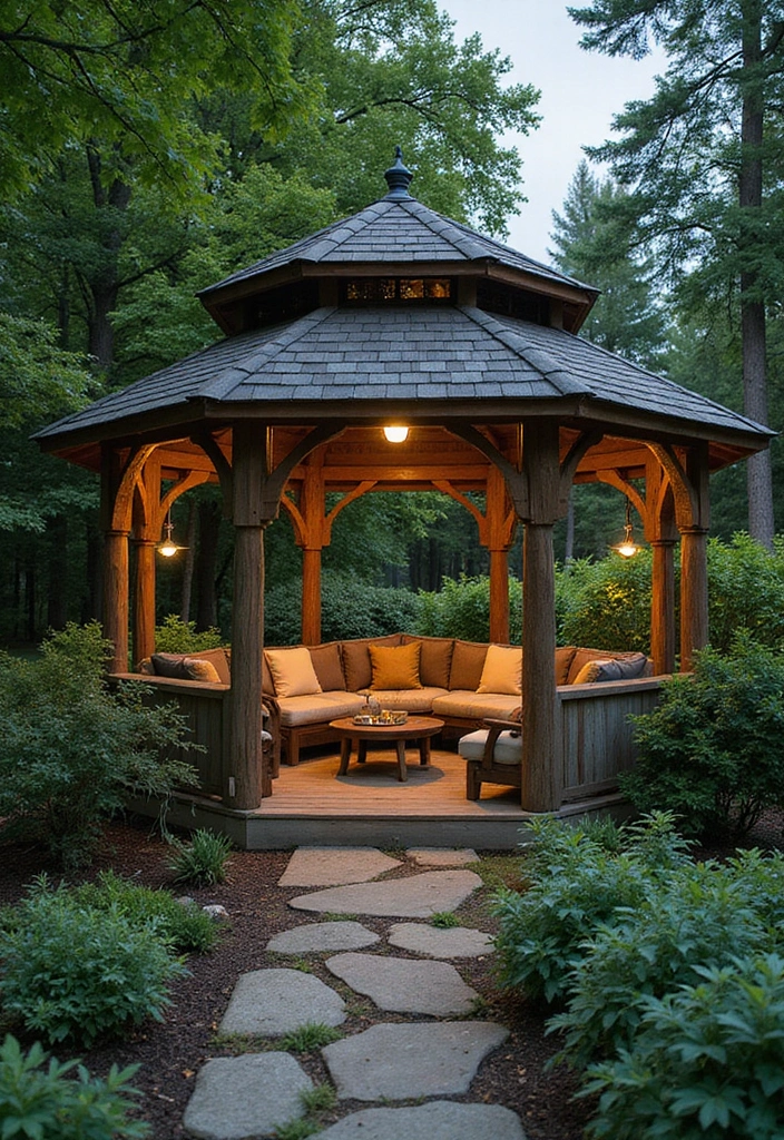 27 Covered Patio Ideas That Instantly Add Style and Shade 11. Charming Gazebo