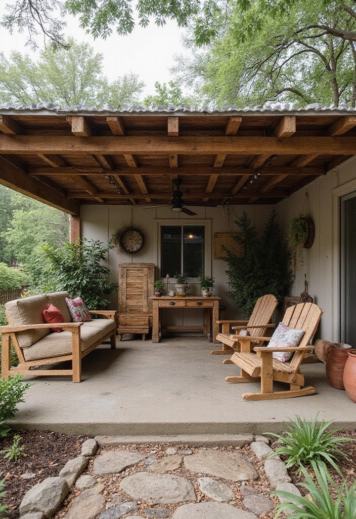 27 Covered Patio Ideas That Instantly Add Style and Shade 3. Recycled Pallet Roof