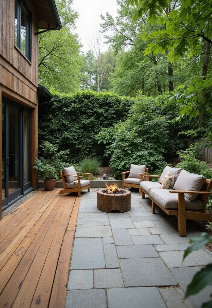 27 Deck and Patio Combo Designs That Double Outdoor Fun 1 27 Deck and Patio Combo Designs That Double Outdoor Fun 1. Natural Wood Deck with Stone Patio