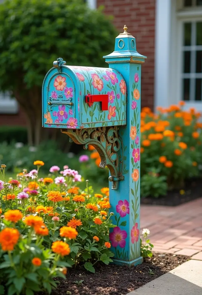27 Front Patio Decorating Ideas That Neighbors Will Notice 17. Colorful Mailbox Makeover