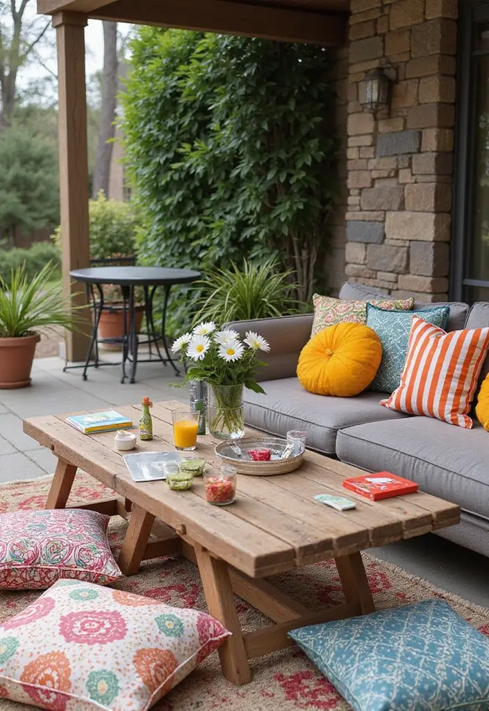 27 Front Patio Decorating Ideas That Neighbors Will Notice 18. Outdoor Games and Activities