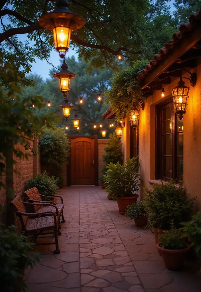 27 Mexican Patio Ideas Full of Culture and Color 10. Traditional Mexican Lanterns