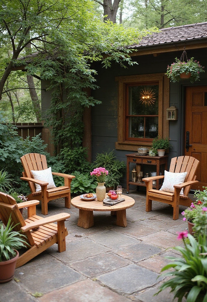 27 Mexican Patio Ideas Full of Culture and Color 13. Rustic Wooden Elements