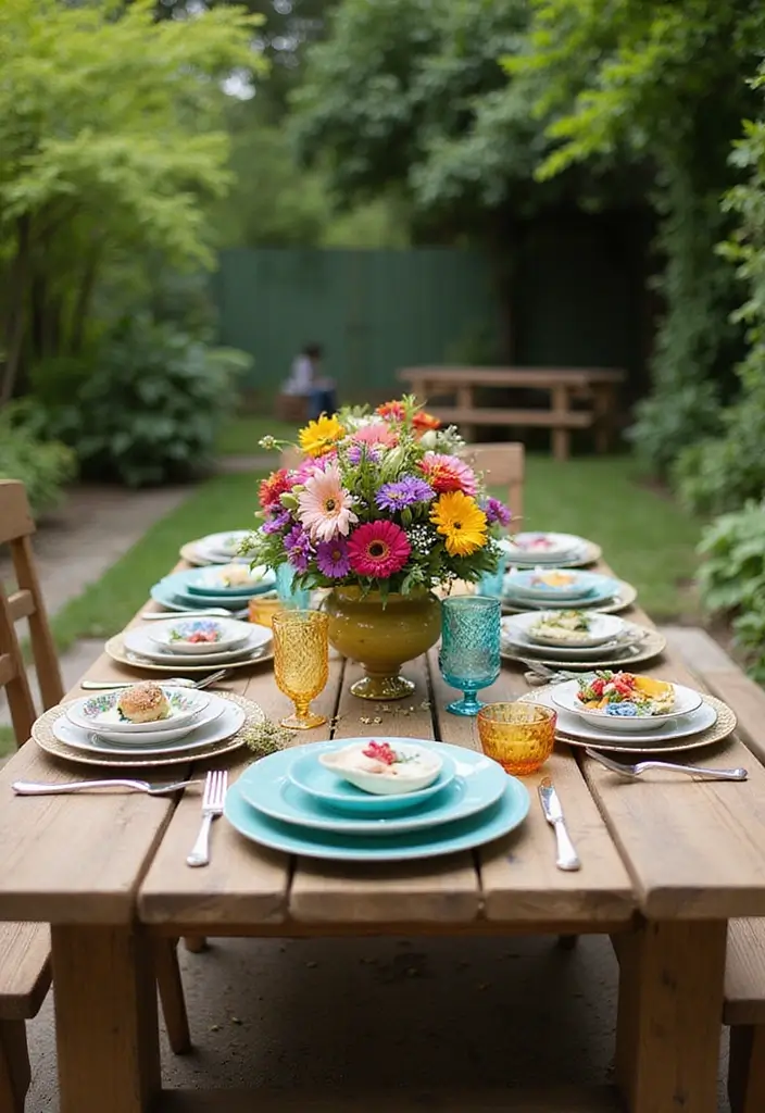 27 Mexican Patio Ideas Full of Culture and Color 17. Outdoor Dining with Flair