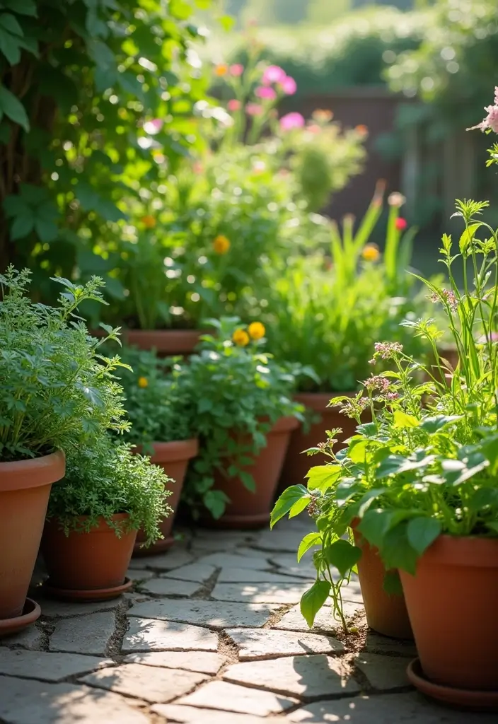 27 Mexican Patio Ideas Full of Culture and Color 24. Incorporating Herbs and Edibles