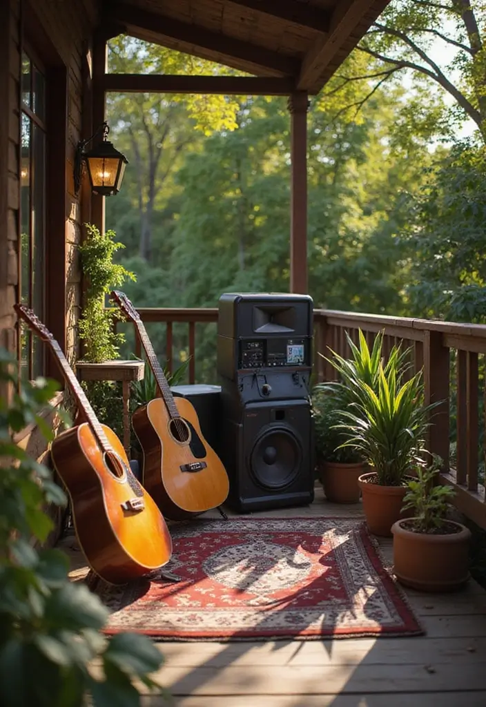 27 Mexican Patio Ideas Full of Culture and Color 27. Embrace the Culture with Music