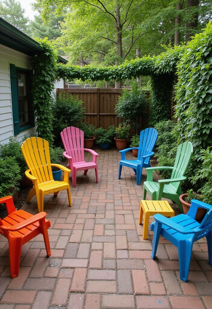 27 Mexican Patio Ideas Full of Culture and Color 5. Brightly Painted Furniture