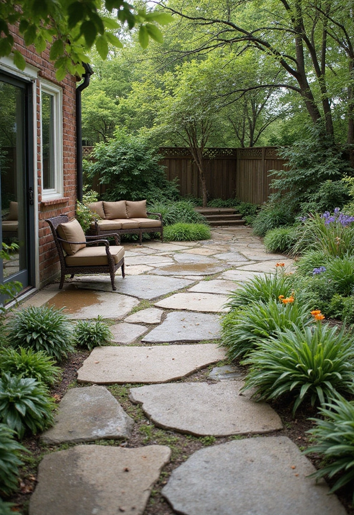 27 Patio Privacy Ideas That Actually Work Beautifully 27. Natural Stone Pathways