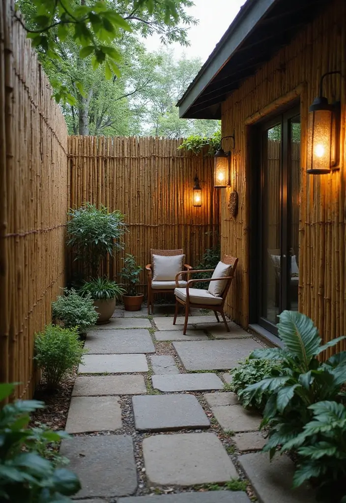 27 Patio Privacy Ideas That Actually Work Beautifully 6. Bamboo Fencing