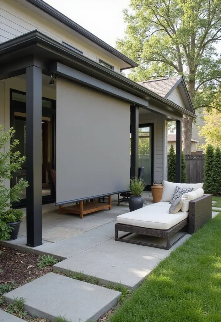 27 Patio Privacy Ideas That Actually Work Beautifully 8. Retractable Screens