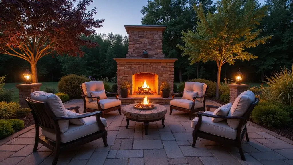 27 Patios with Fireplace That Make Nights Magical